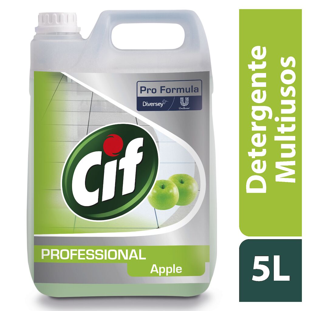 Cif PF Multiusos Maçã 2x5L - Produto de limpeza para todos os tipos de pavimentos